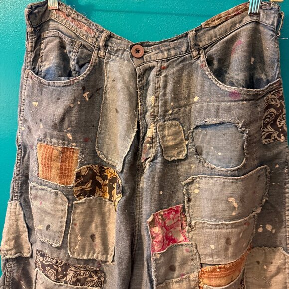 Magnolia Pearl Multicolor Patchwork Boyfriend Jeans - Picture 5 of 6